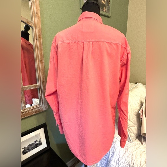 Tommy Bahama Medium 100% Cotton Men’s Salmon Pink Button Down Shirt - Picture 11 of 13
